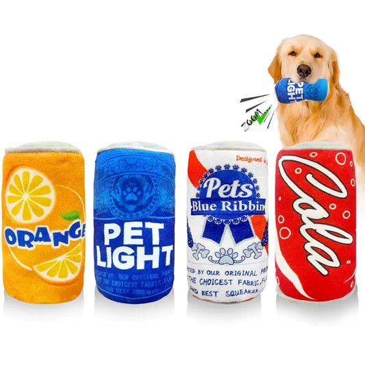 Plush Dog Winebottle Chew Sound Soft Beer Bottle Toy Funny Bite-Resistant Squeaky Relieve Boredom