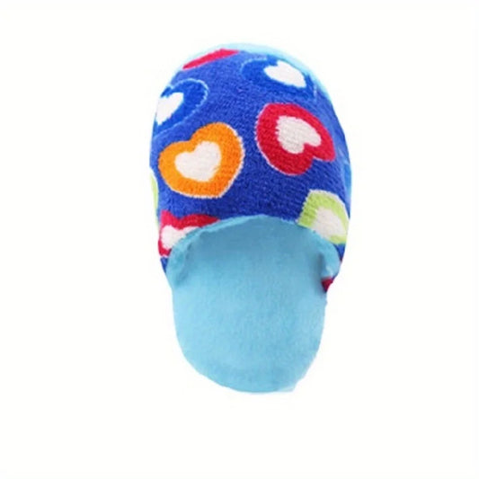 Durable Plush Squeaky Slipper Chew Toy Colorful Cartoon Dog Toys Animal Bite-Resistant Soft Interactive Pet Play Pet Supplies