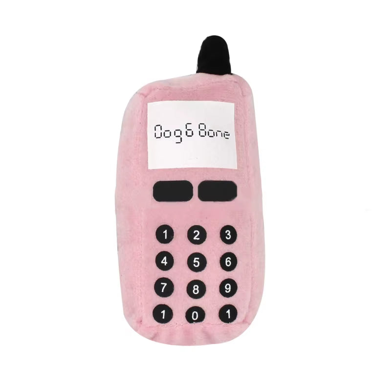 Pet Phone Sound Plush Puppy Squeak Dog Toy Soft Fabric Throw Gnaw Teeth Molar Cleaning Dog Accessories