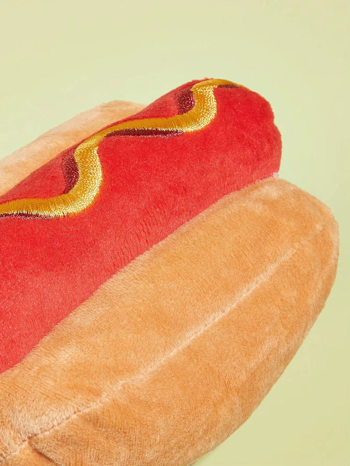 1Pc Hot Dog Design Pet Grinding Teeth Squeaky Plush Toy, Durable Chew Toy for Dog Interactive Supply