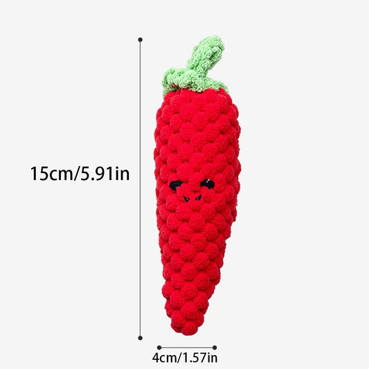Plush Broccoli Dog Toy, Squeaky Chew Toy for Large Dogs & Corgis, Boredom Relief Companion Toy, Pet Molar Teething Supplies
