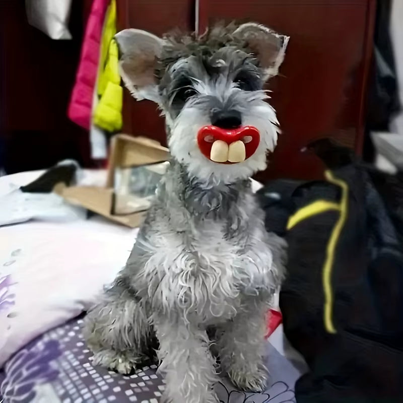 Interactive Red Lip Dog Toy for Fun & Dental Hygiene - Durable Chew Playtime Accessory