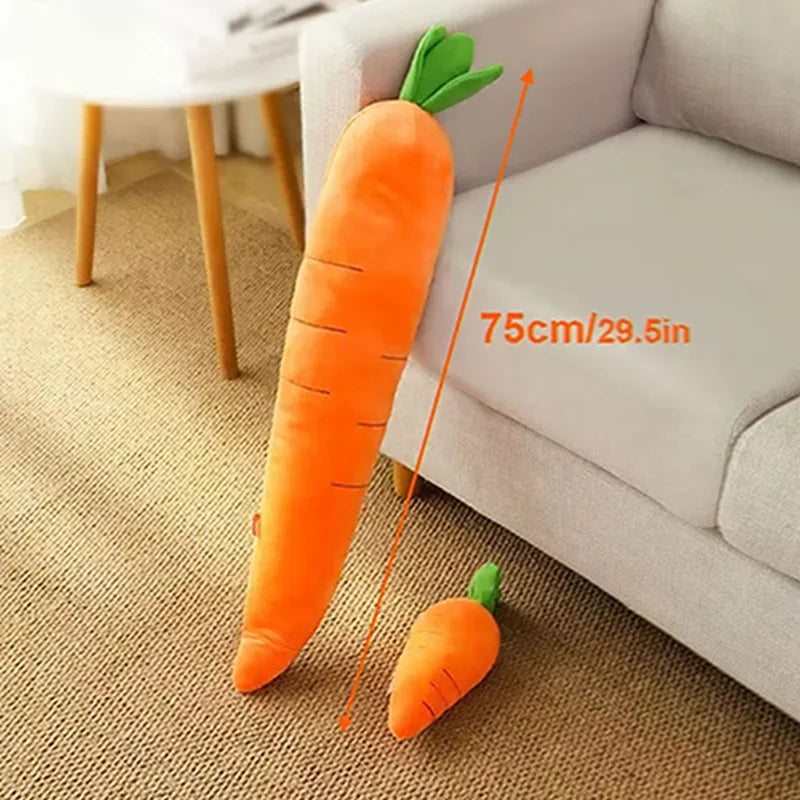 Dog Toy Pet Carrot Plush Toy Vegetable Chew Toy for Small Medium Large Dogs Universal Pet Sound Playing Toy Pet Accessories