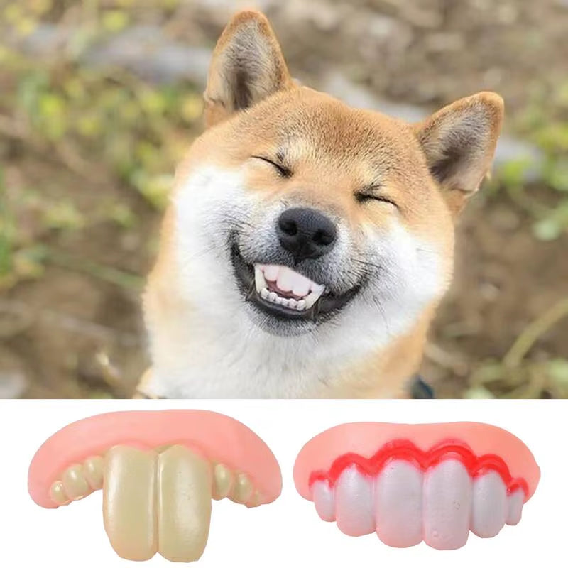 Pet Corgidog False Teeth Toy Rabbit Front Buckteeth Cover Funny Puppy Dentures Pet Decorating Cosplay Halloween Costume