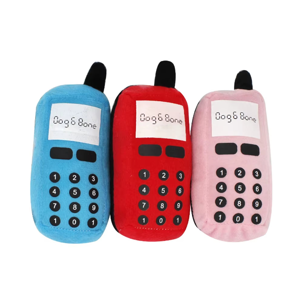 Pet Phone Sound Plush Puppy Squeak Dog Toy Soft Fabric Throw Gnaw Teeth Molar Cleaning Dog Accessories