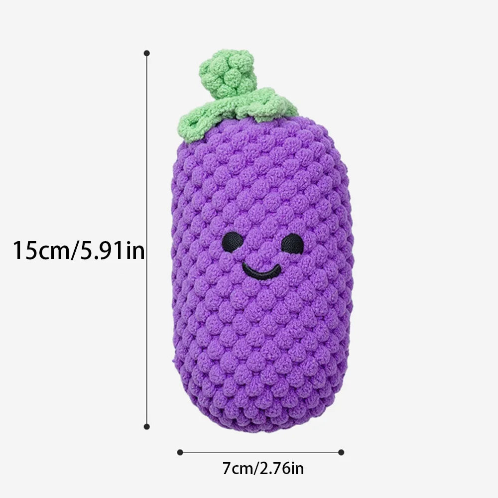 Plush Broccoli Dog Toy, Squeaky Chew Toy for Large Dogs & Corgis, Boredom Relief Companion Toy, Pet Molar Teething Supplies