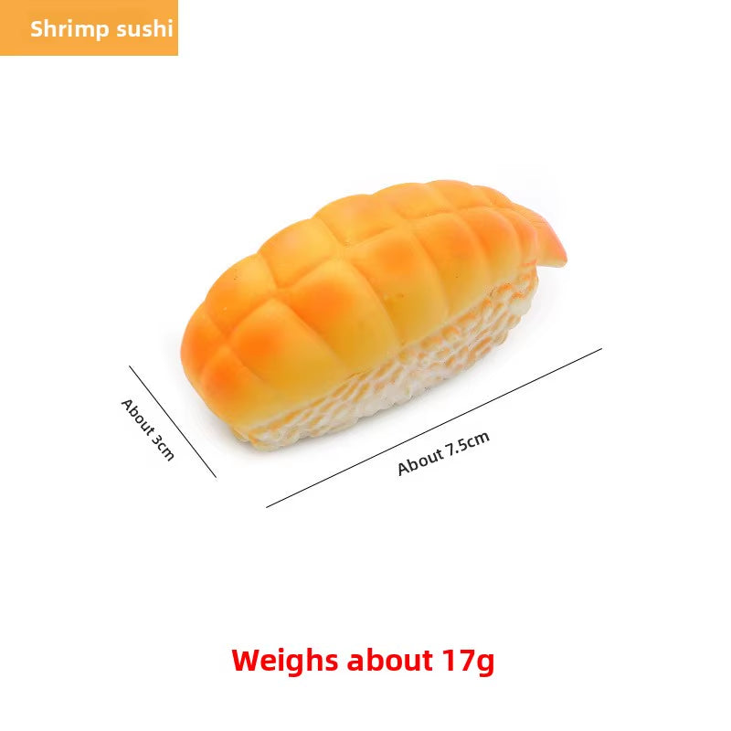 2025 Sushi Shaped Dog Toy, Soft Latex Squeaky Toy Perfect for Small to Medium Dogs, Innovative Food Themed Canine Play Toys New