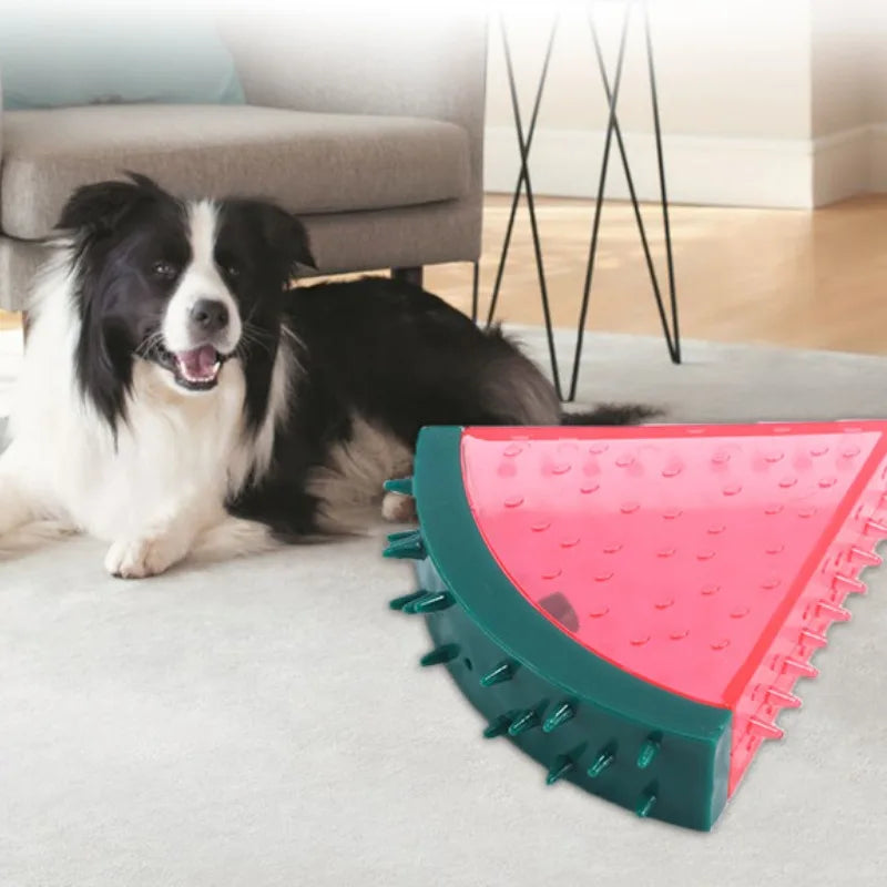 Pet Squeaky Chew Toy Dog Teeth Cleaning Toy Watermelon Pineapple Lemon Fruit Shape Puppy Bite Resistant Toy Pet Supplies