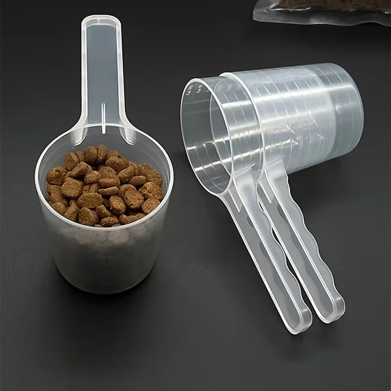 1Pc Transparent Pet Measuring Spoon with Scale Plastic Dog Cat Feeding Shovel Pet Tableware Supplies 50G 100Ml