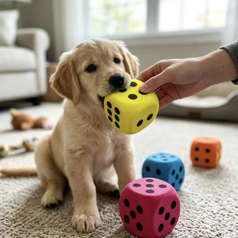 Pet Dog Eva Solid Foam Dice Toy Large Colorful Cube Interactive Game Training Toy for Dogs