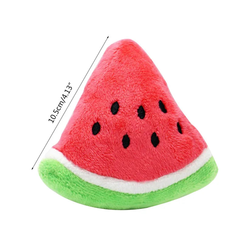 Cute Watermelon Plush Shape Dog Chew Toys Pet Puppy Play Toy for Cat Puppy Breed Reducing Bore Pet Gift Pet Supplies