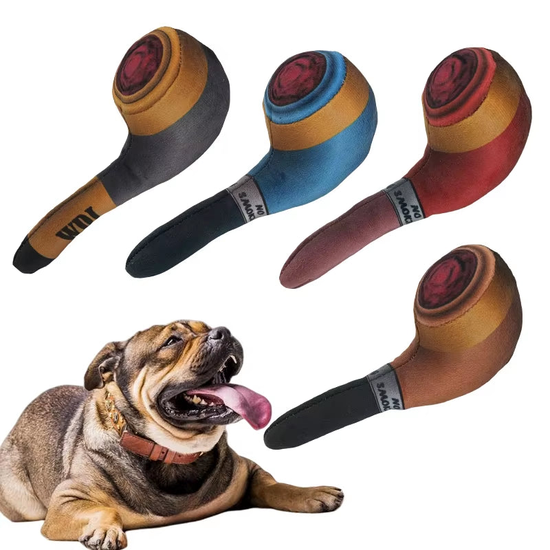 Dog Squeakers for Toys Pet Pipe Smoke Plush Pet Toy Dog Handsome Toy Dog Joint Toys Interactive Toy for Dogs