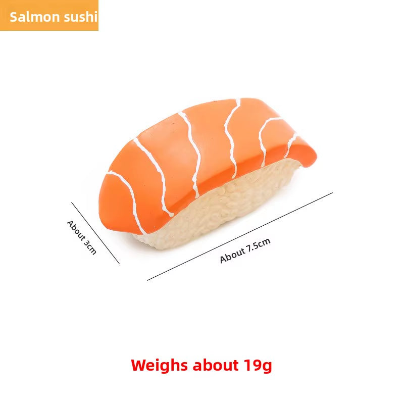 2025 Sushi Shaped Dog Toy, Soft Latex Squeaky Toy Perfect for Small to Medium Dogs, Innovative Food Themed Canine Play Toys New