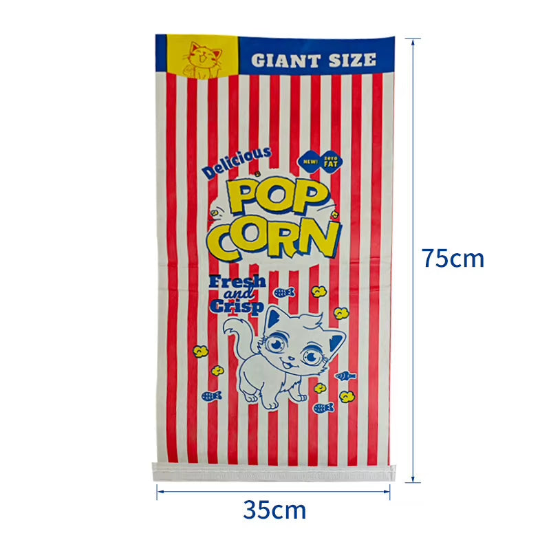 Creative Cute Durable Kraft Paper Popcorn Bag Hidden Food Puzzle Decompression Sound Chew Toy for Cat and Dog LSWJ02