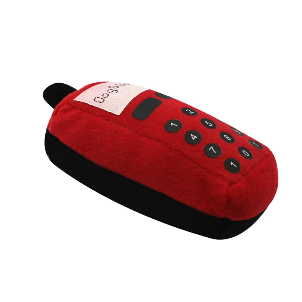 Pet Phone Sound Plush Puppy Squeak Dog Toy Soft Fabric Throw Gnaw Teeth Molar Cleaning Dog Accessories