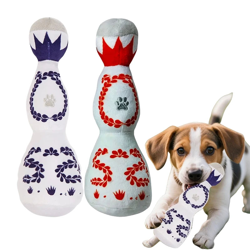 Funny Tequila Dog Toy Boujee Plush Dog Toy with Squeaker Interactive Games for Dogs Birthday Toy Pet Accessories