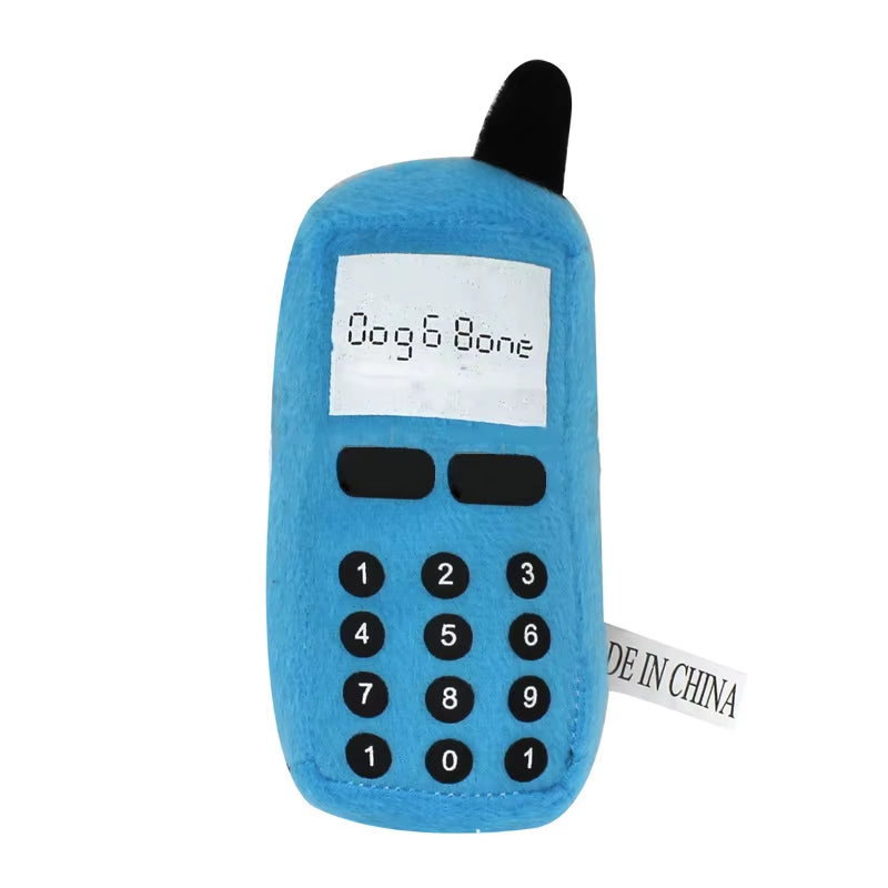 Pet Phone Sound Plush Puppy Squeak Dog Toy Soft Fabric Throw Gnaw Teeth Molar Cleaning Dog Accessories