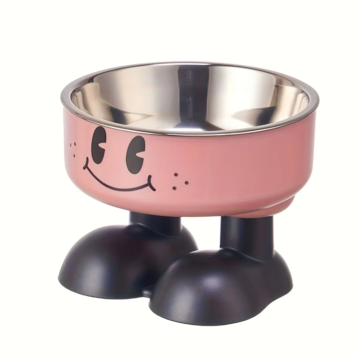 Raised Stainless Steel Pet Feeder Bowl No‑Spill Elevated Dog Cat Food Water Bowl