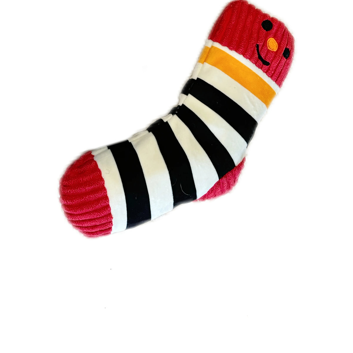 Novel Sock Style Plush Dog Toy Soft Fuzzy Interactive Play Doll Cute Eye Design Safe Bite Toy for Puppies Daily Entertainment