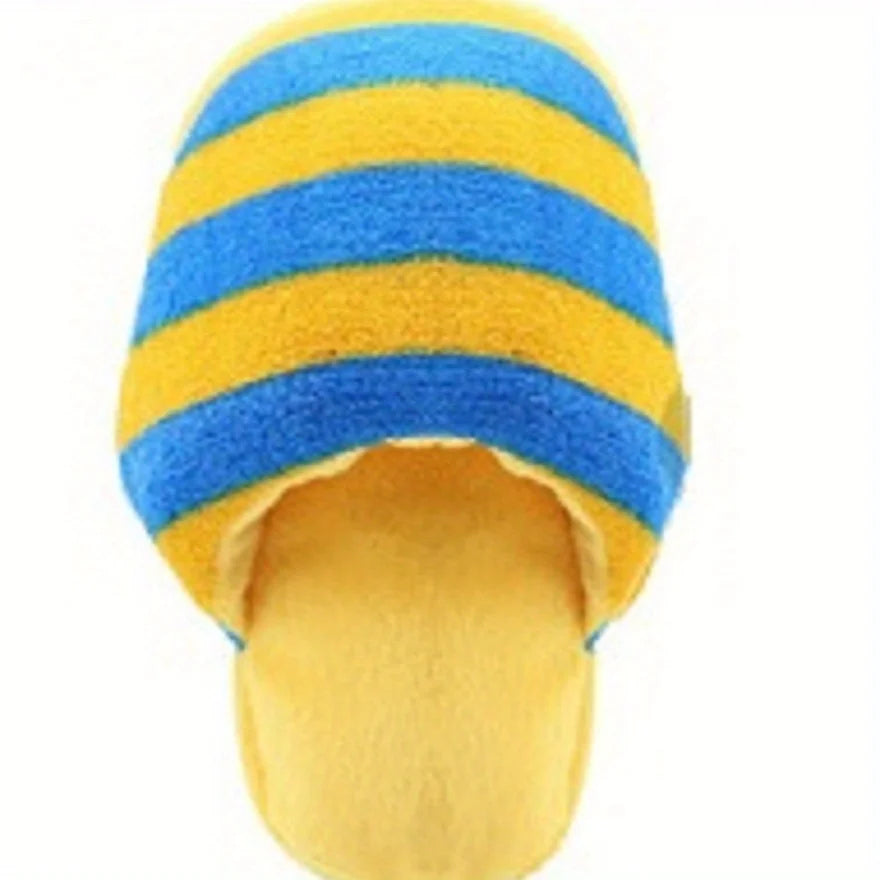 Durable Plush Squeaky Slipper Chew Toy Colorful Cartoon Dog Toys Animal Bite-Resistant Soft Interactive Pet Play Pet Supplies