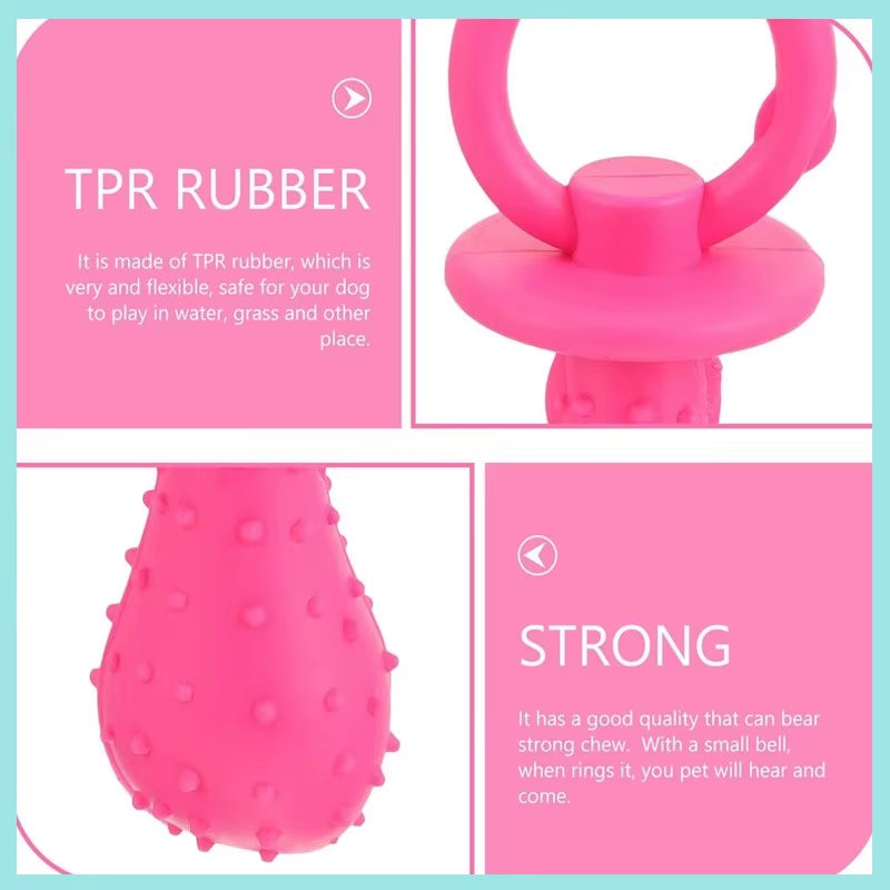 Pet Rubber Pacifier Dog Toy Interactive Rubber Soother Pet Dog Cat Puppy Elasticity Teeth Dog Chew Toys Tooth Cleaning Toy B2