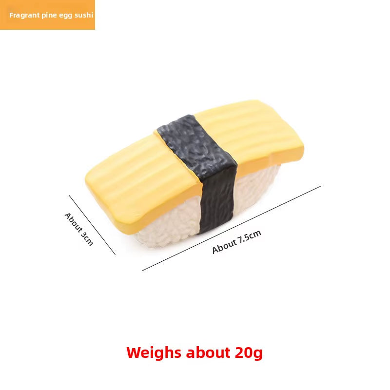 2025 Sushi Shaped Dog Toy, Soft Latex Squeaky Toy Perfect for Small to Medium Dogs, Innovative Food Themed Canine Play Toys New