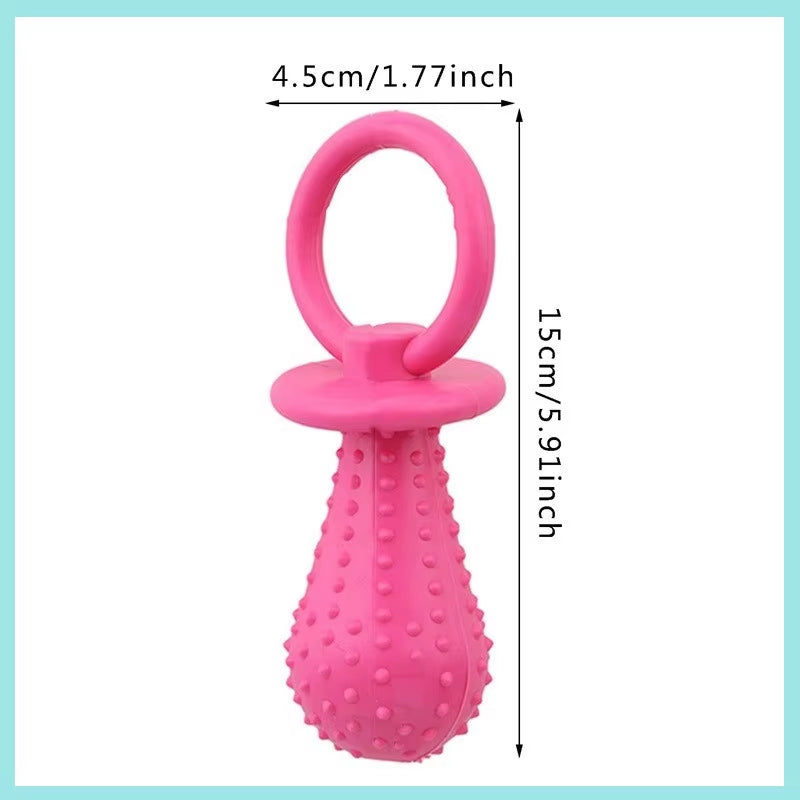 Pet Rubber Pacifier Dog Toy Interactive Rubber Soother Pet Dog Cat Puppy Elasticity Teeth Dog Chew Toys Tooth Cleaning Toy B2