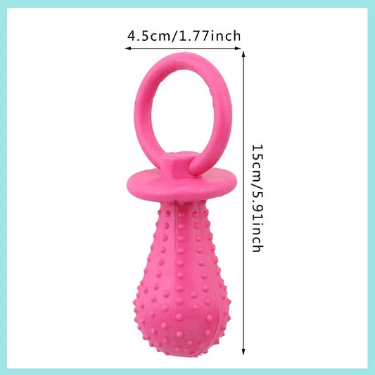 Pet Rubber Pacifier Dog Toy Interactive Rubber Soother Pet Dog Cat Puppy Elasticity Teeth Dog Chew Toys Tooth Cleaning Toy B2