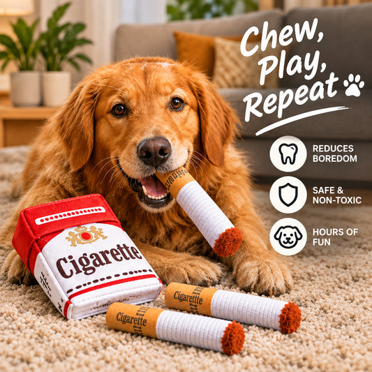 Dog chewing plush toy