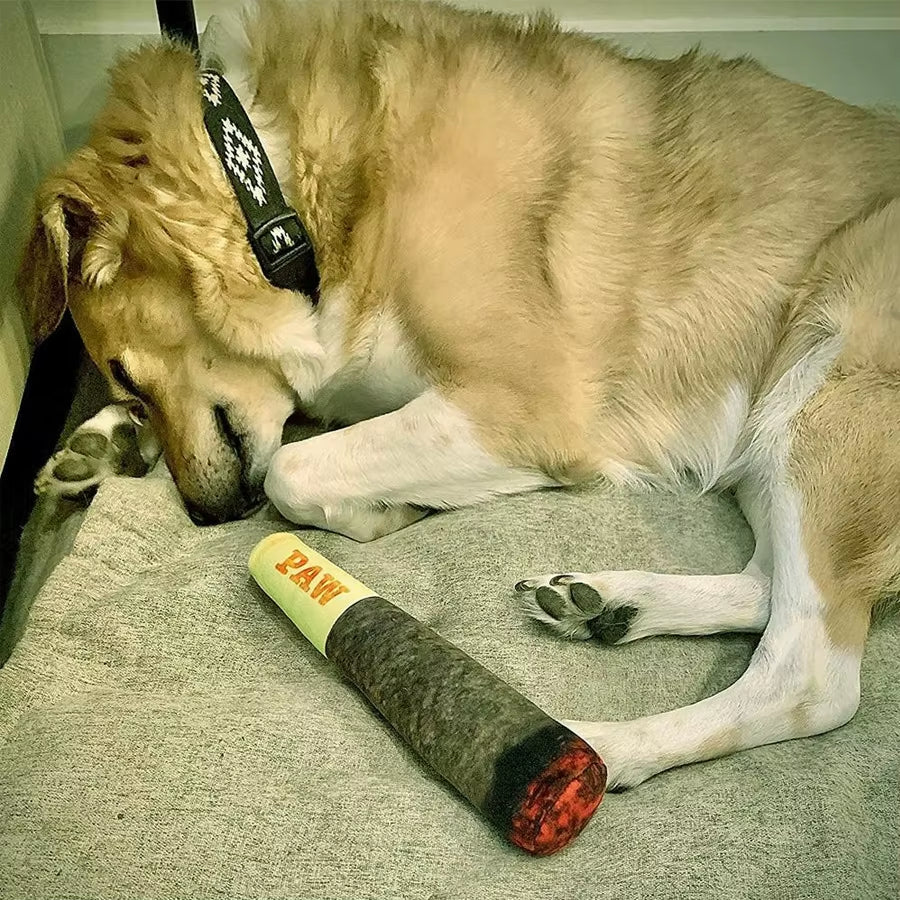 New Interactive Dog Joint Sound Puppy Toy Cigar for Resistant Squeak Indestructible Dog Plush Dog Toy with Squeaker Chewing Toys