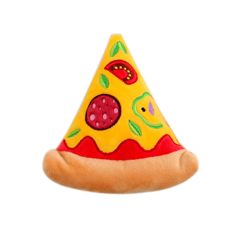 Hamburger Pet Dog Chew Safe Milkshake Funny Dog Chew Toy Comfortable Puppy Molar Toy Pizza Plush Doll Pet Supplies Accessories