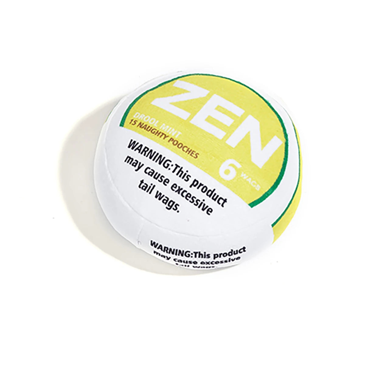 Zen Pupper Deckies Parody Dog Toy - Plush Squeaky and Crinkle Funny Dog Toy - Drool Mint