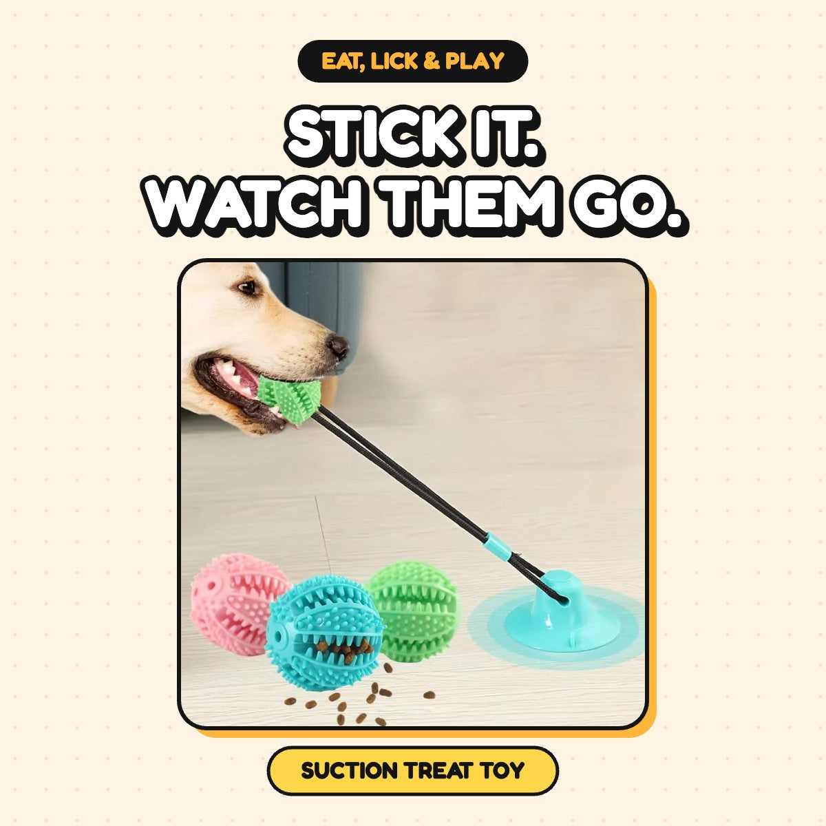 The Stick Around Suction Treat Toy