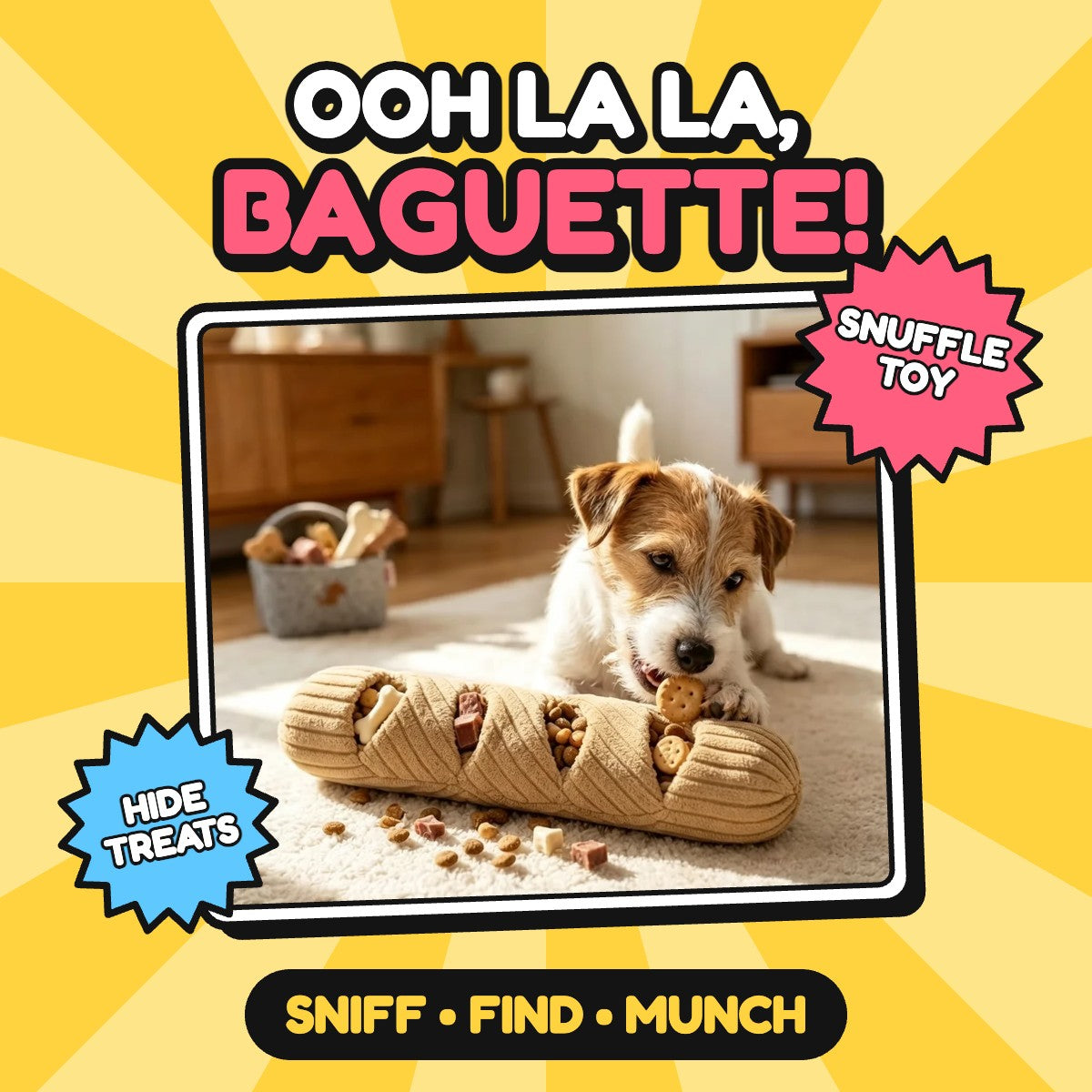 The French Baguette Snuffle Toy