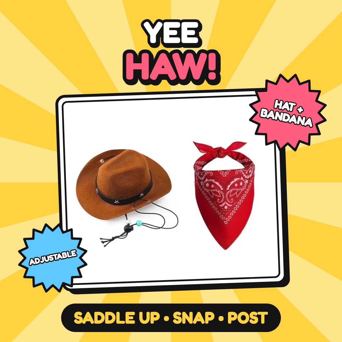 The Sheriff Hat & Bandana Set